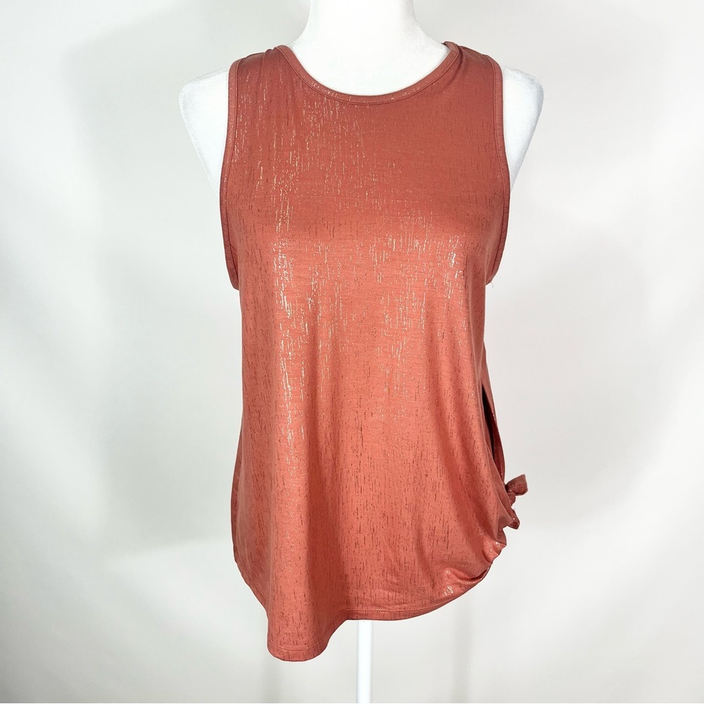 All In Motion Shimmery Side Tie Tank Top Size Medium